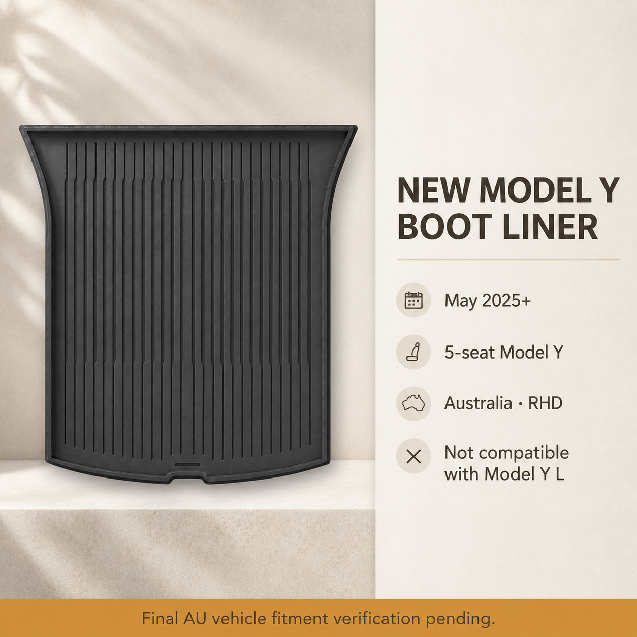 Tesla Model Y 2025–2026 TPE Rear Boot Liner - Image 2
