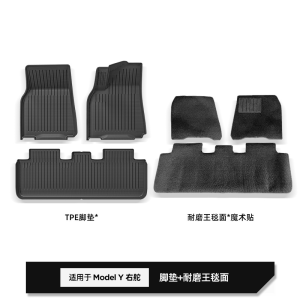 Tesla Model Y 2022–2024 RHD Mat & Heavy-Duty Carpet Set – 6-Piece